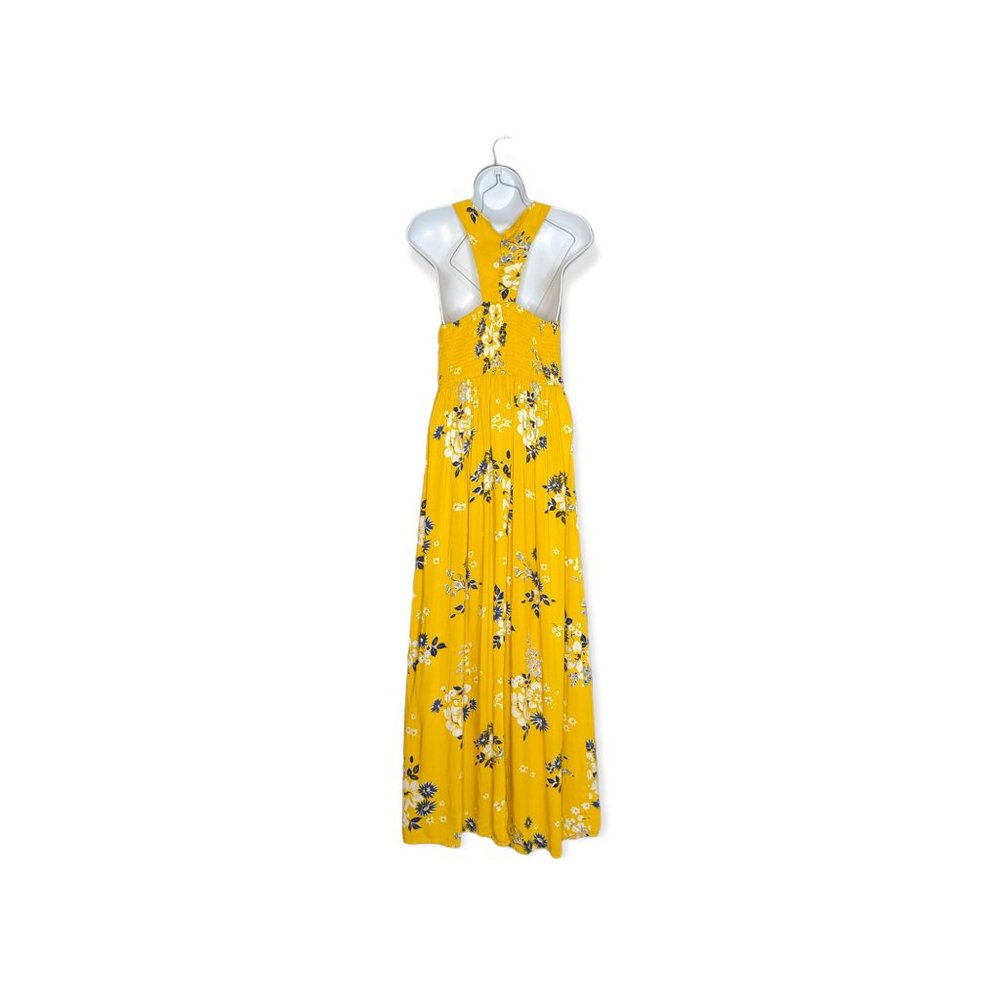 Japna Yellow a & Blue Maxi Dress Size Small - Picture 7 of 14